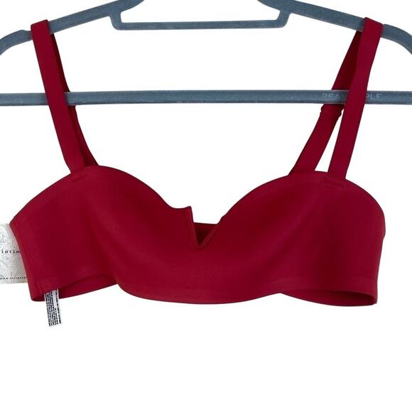 NWT Free People Intimately Notched Lily Scuba Bralette in Haute Red women’s S - Picture 3 of 8